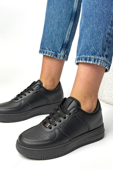 Zwarte sportschoenen met plateau Brigitte 2