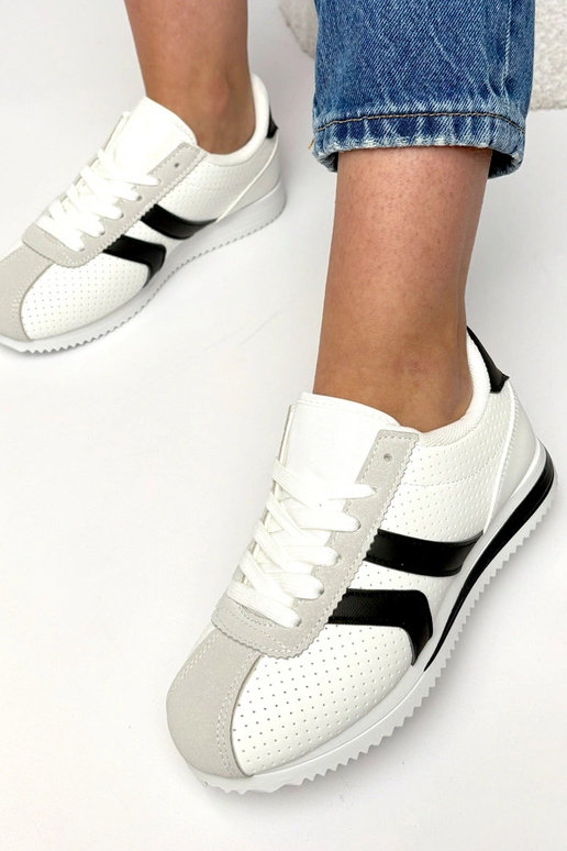 Weiß-schwarze Sportsneaker Camille