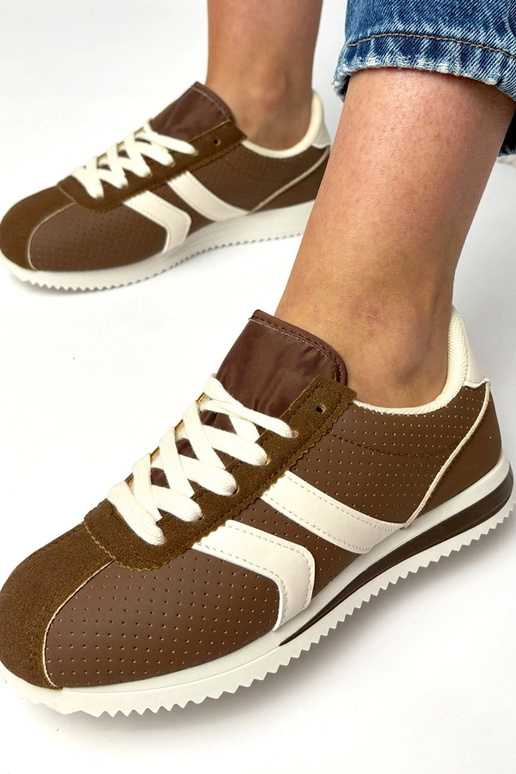 Bruine sportieve sportschoenen Camille