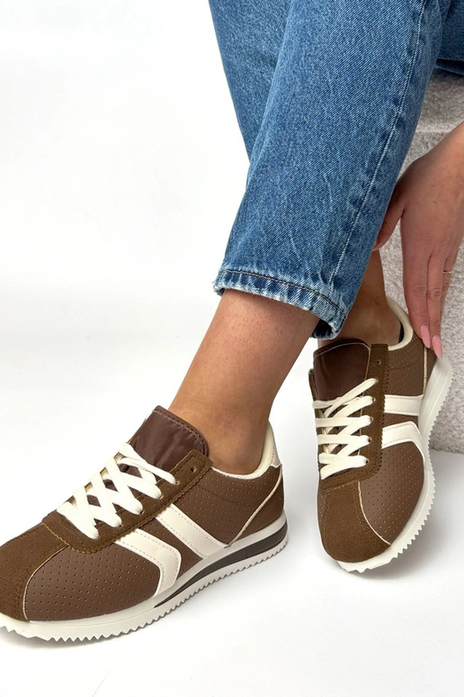 Bruine sportieve sportschoenen Camille