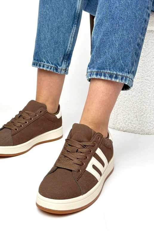 Baskets quotidiennes brunes Delphine