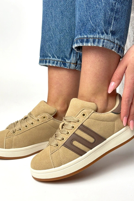 Donker zandkleurige casual...