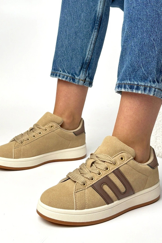 Donker zandkleurige casual...