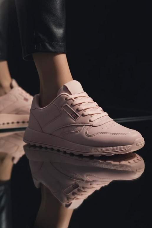 Roze casual sportschoenen met plateau...