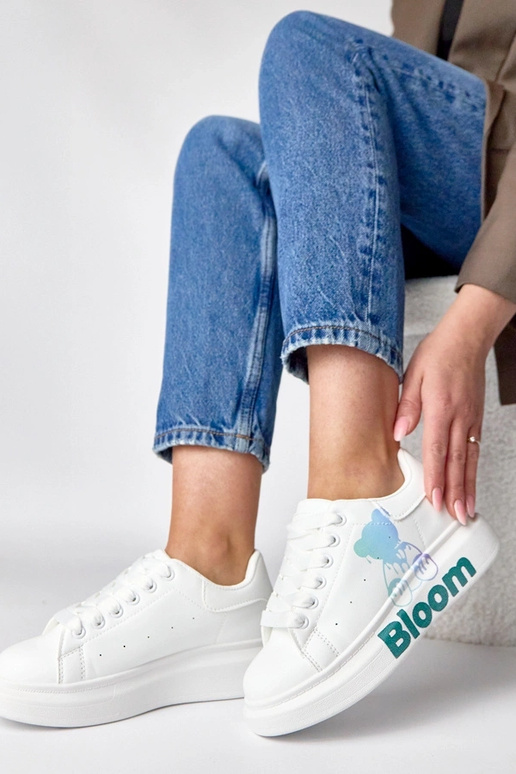 Baskets à plateforme blanches avec...