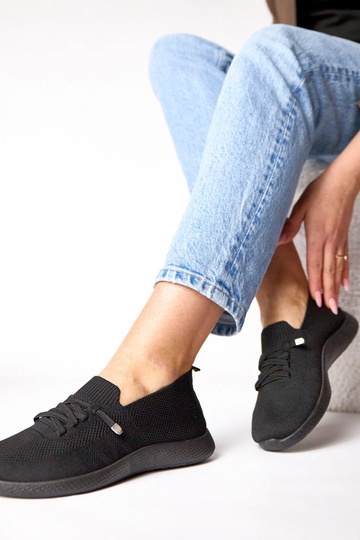 Baskets sportives noires pour femmes Léa 2