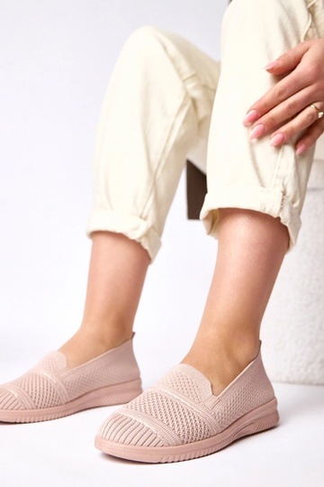Roze instap stoffen tennisschoenen Noémie