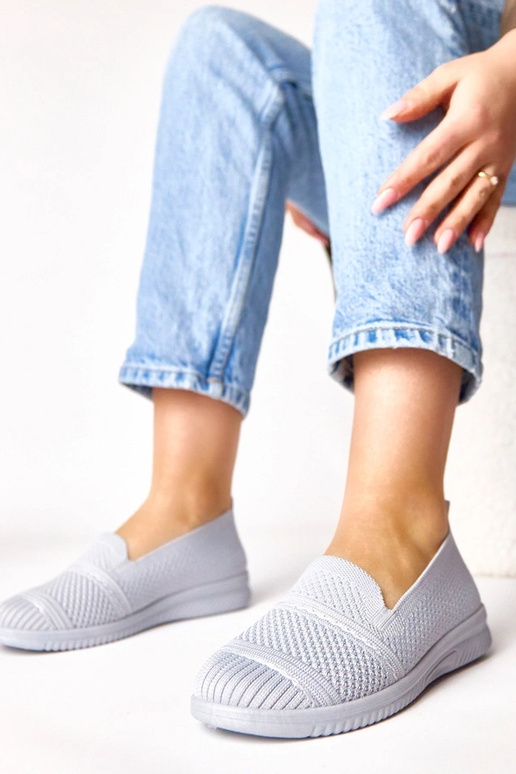 Graue Slip-On Stoff-Sneaker Noémie