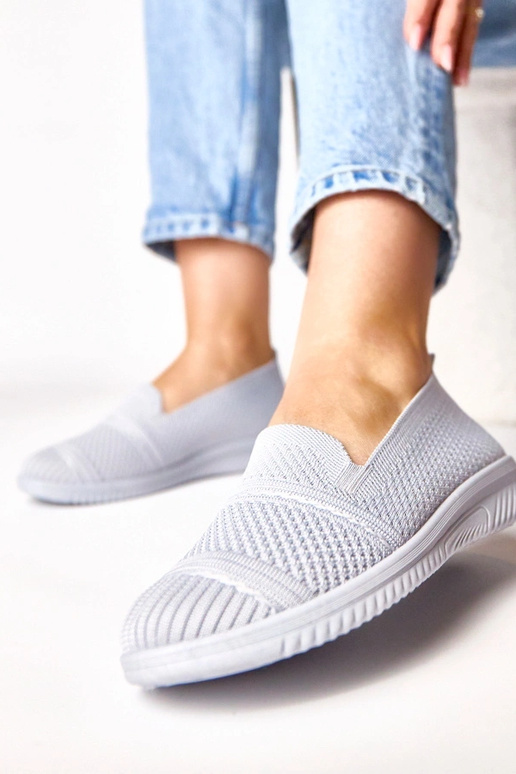 Graue Slip-On Stoff-Sneaker Noémie