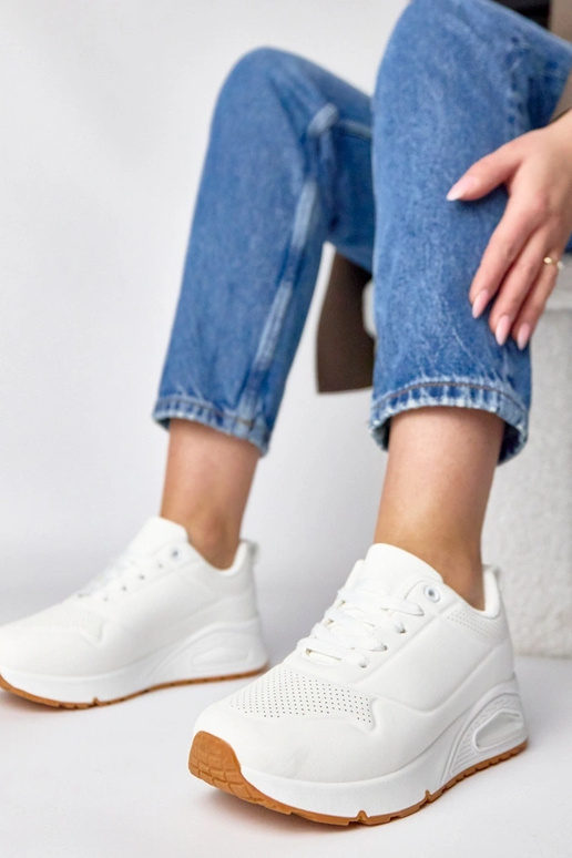 Weiße Sneaker mit dicker Sohle Sylvie