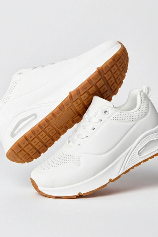 Weiße Sneaker mit dicker Sohle Sylvie