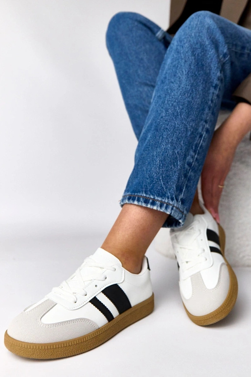 Witte dagelijkse sportschoenen met...