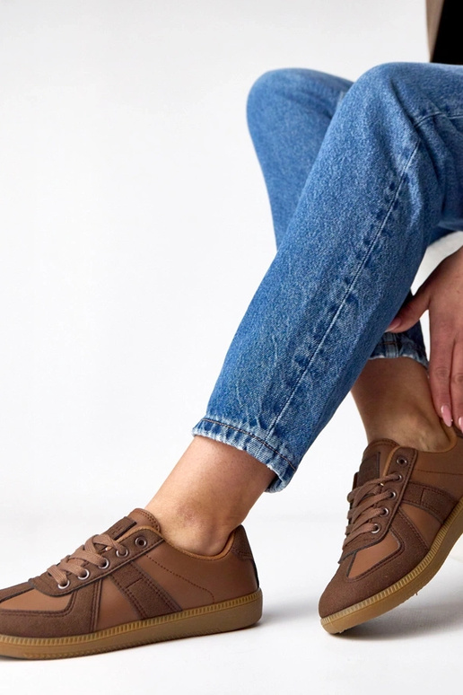 Baskets brunes à plateforme Valentine