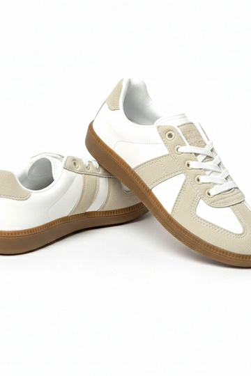 Wit-zandkleurige sportschoenen met platform Valentine 2