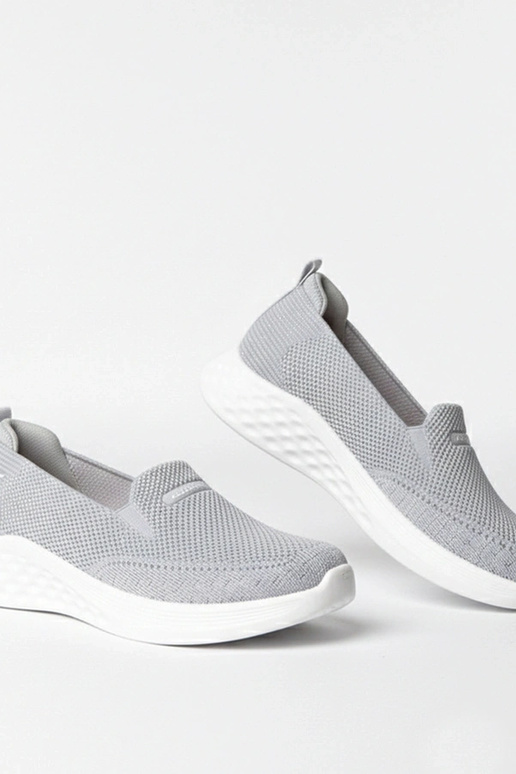 Graue textile Slip-On Sneakers Zoe