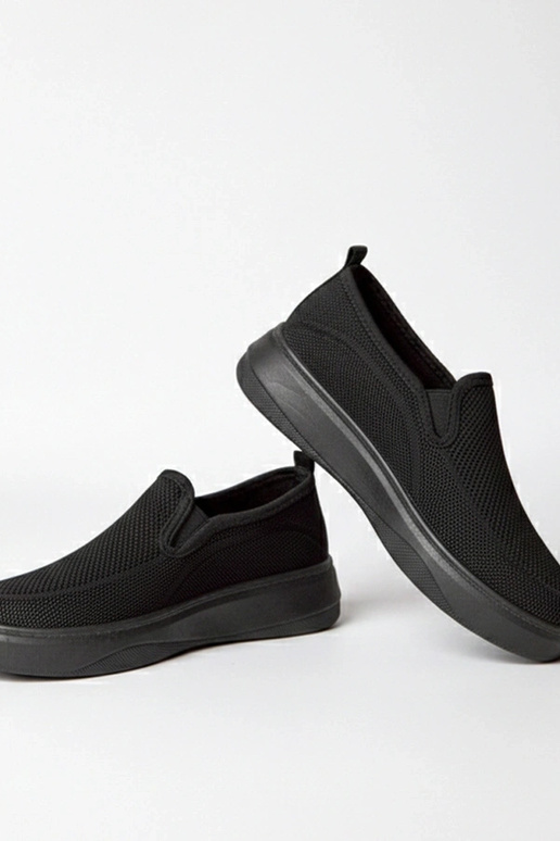 Baskets en tissu noires plateforme...