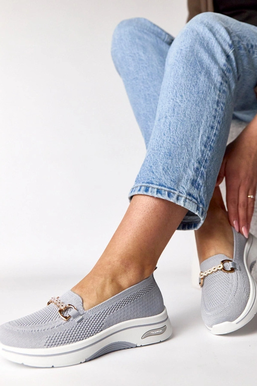 Baskets en tissu grises à enfiler...