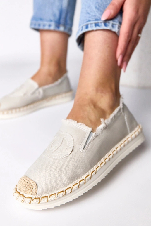 Espadrilles grises à semelle en...