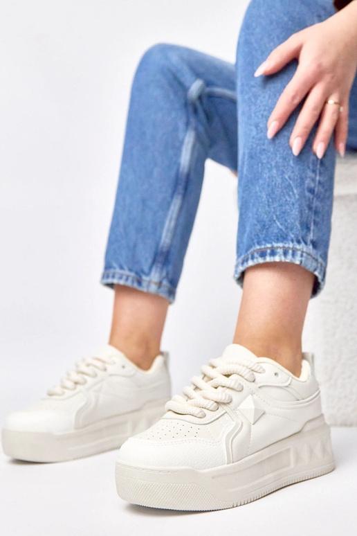 Baskets sable avec plateforme Alessandra