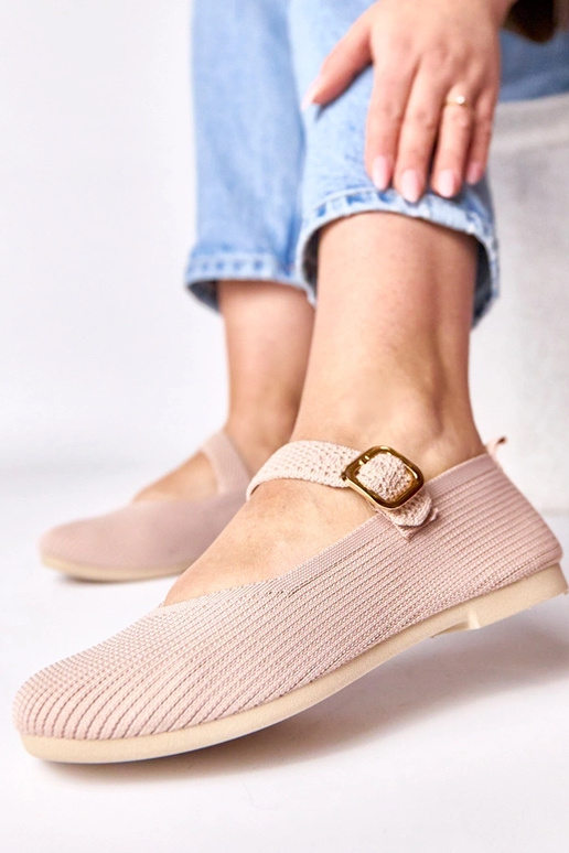 Ballerines en textile roses avec...