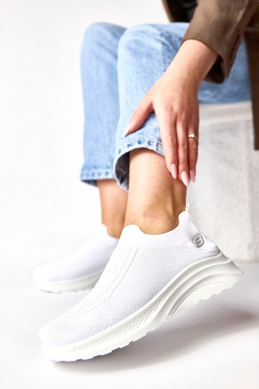 Baskets en textile blanches à enfiler...