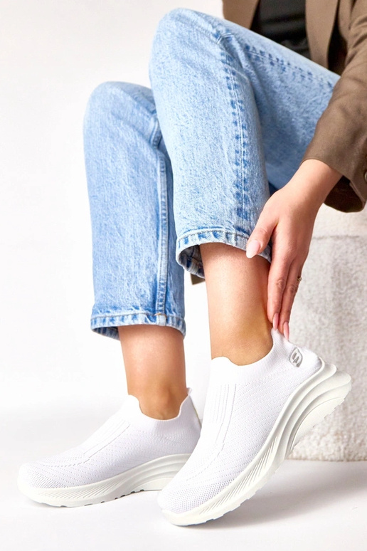 Witte textiele instap sneakers Gaia