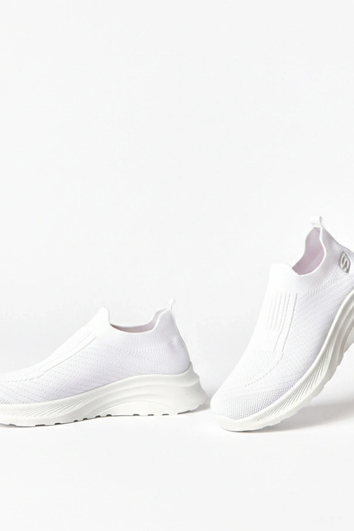 Witte textiele instap sneakers Gaia