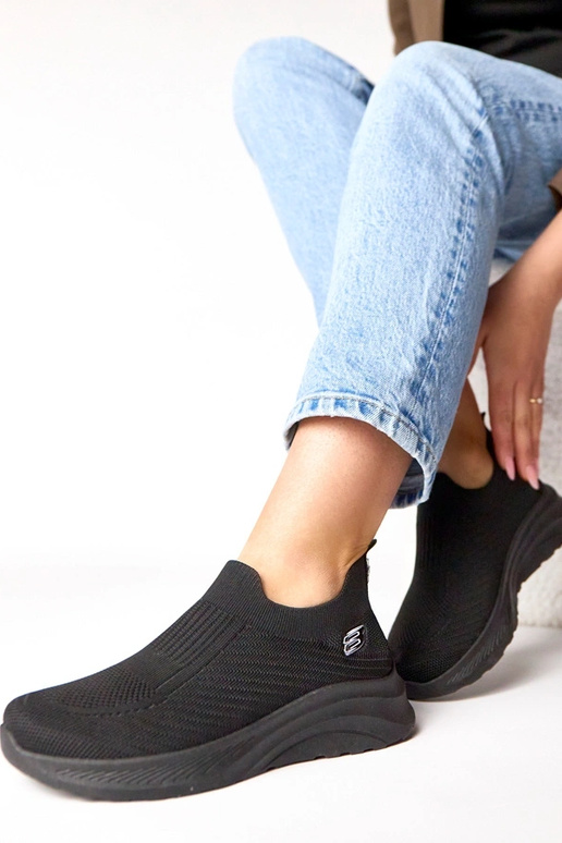 Baskets en textile noires à enfiler Gaia