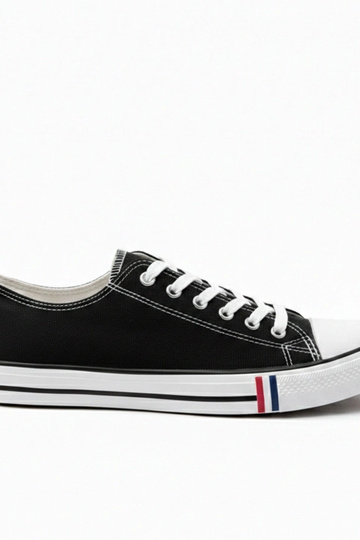 Zwarte heren klassieke sneakers Victor