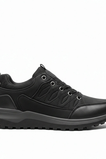Zwarte heren sneakers Leo 2