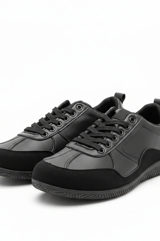 Baskets noires pour hommes Leon