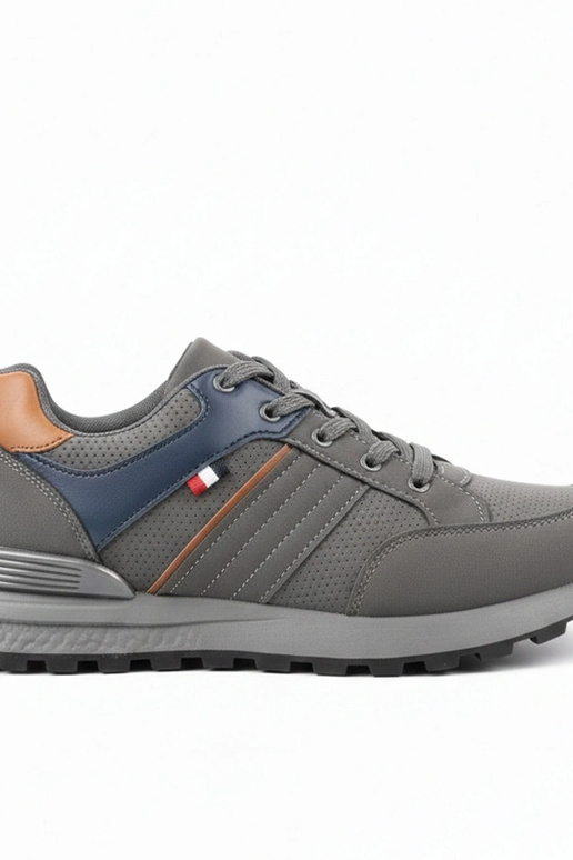 Grijze heren casual sneakers Ethan