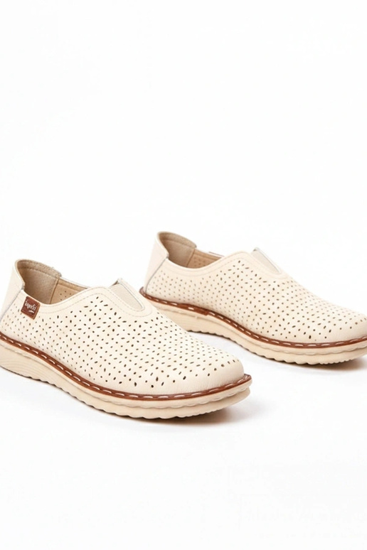 Bottines ajourées beiges Rosa