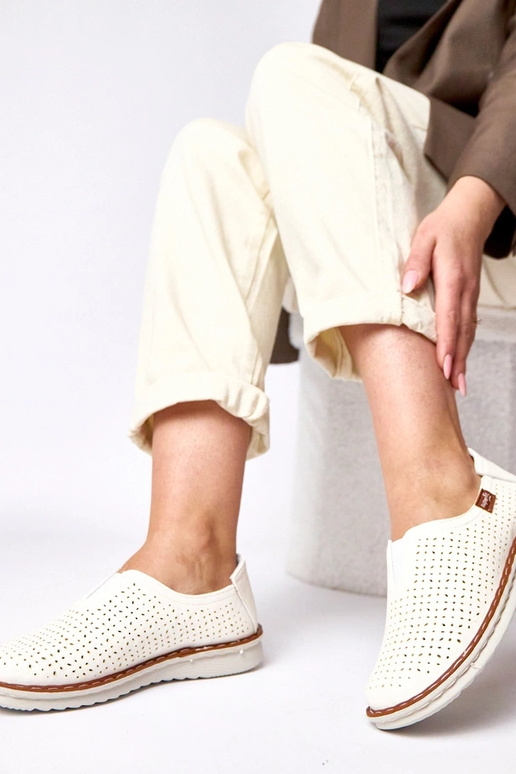 Bottines ajourées blanches Rosa