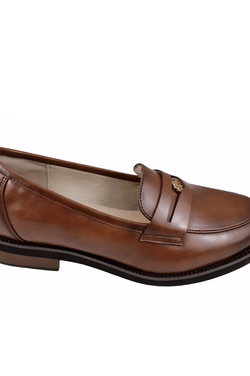 Mocassins en cuir marron avec décoration Cambell