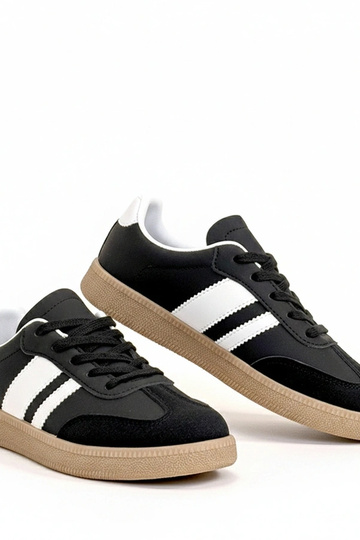 Zwarte casual sneakers met...