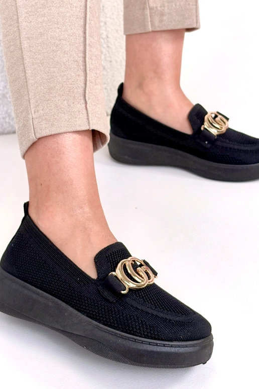 Baskets en tissu noires avec boucle...