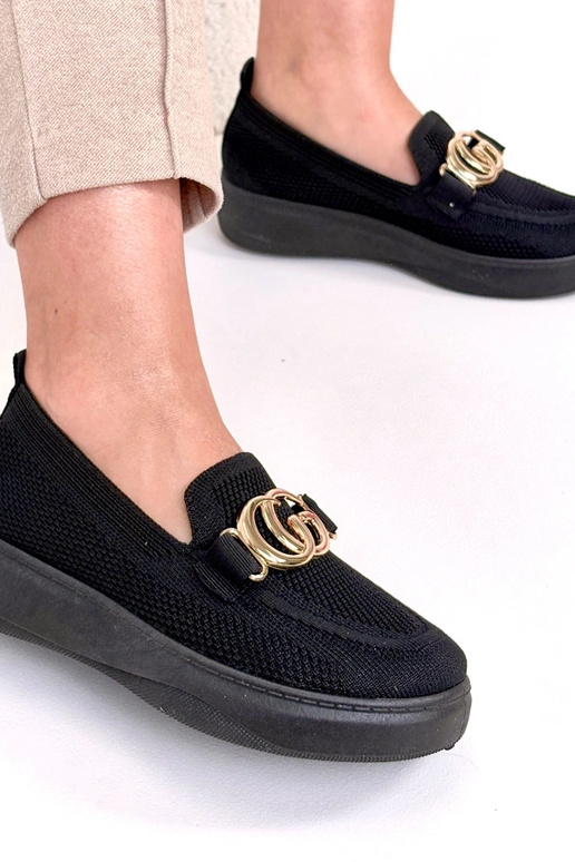 Schwarze Slip-On-Stoff-Sneaker mit...