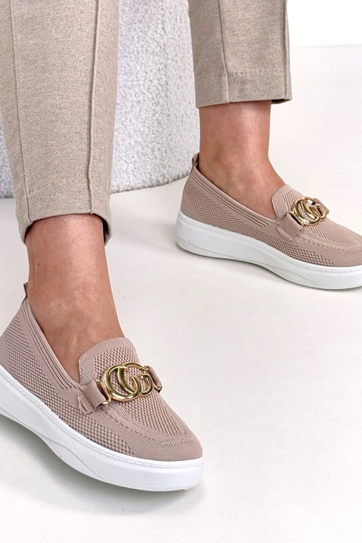 Rosa Slip-On-Stoff-Sneaker mit...