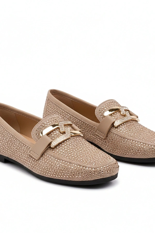 Ballerines en cuir noires décorées de...