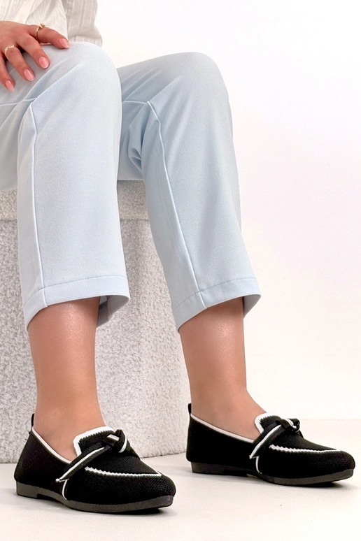 Schwarze Wildleder-Ballerinas mit...