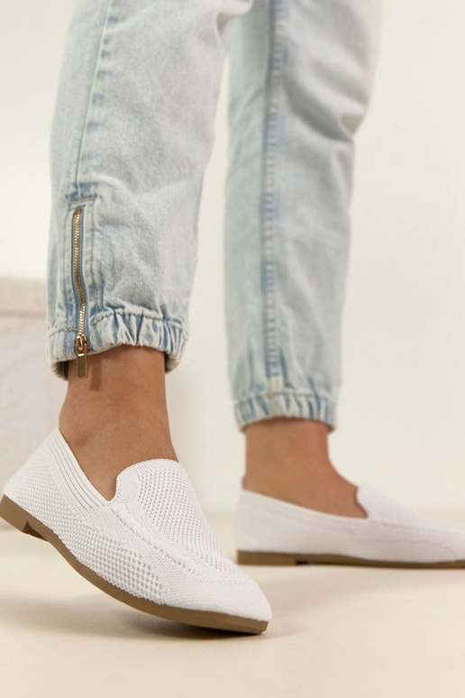 Mocassins en tissu couleur sable avec...