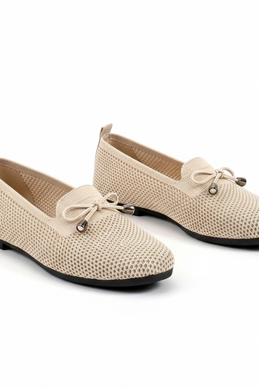 Mocassins en tissu noirs avec nœud...