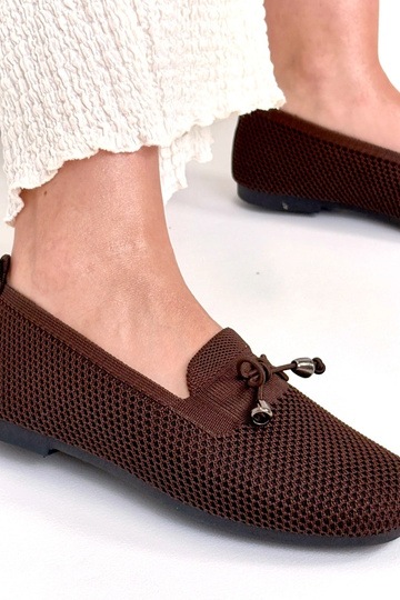 Bruine stoffen mocassins... 2