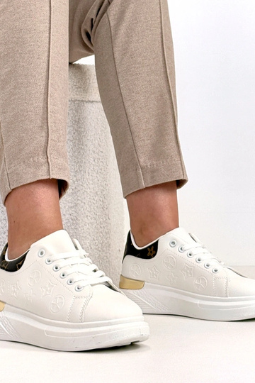 Baskets blanches avec lacets Peyton