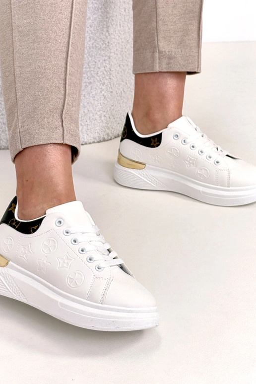 Baskets blanches avec lacets Peyton