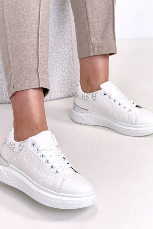 Baskets blanches avec lacets Peyton