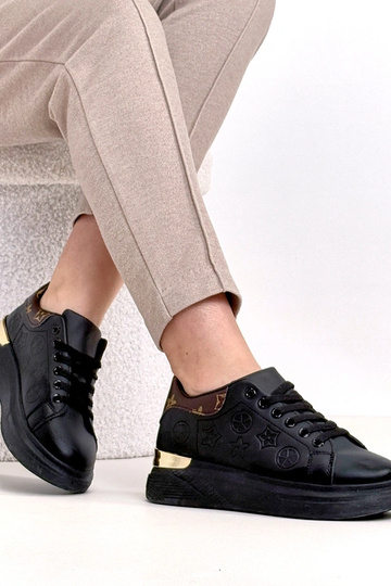 Zwarte sneakers met veters Peyton