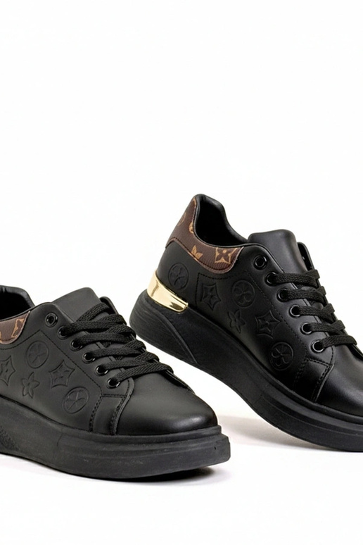 Zwarte sneakers met veters Peyton