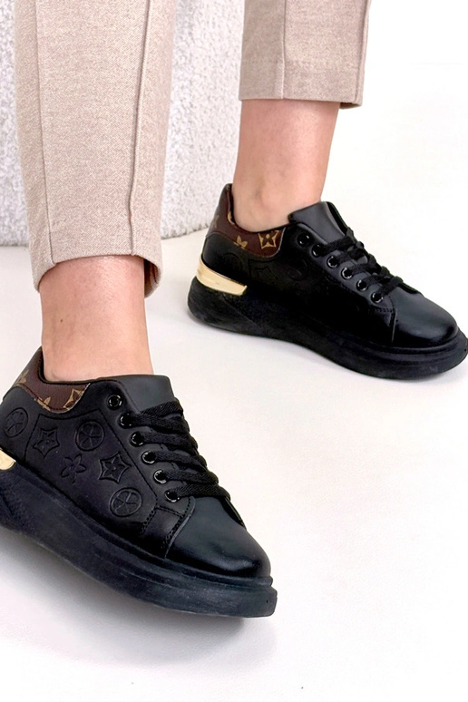 Zwarte sneakers met veters Peyton